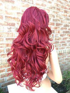 Red Ombre Full Lace Wig Loreal Hicolor Red Hot Orangey Red Hair