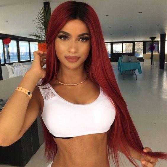 Red Purple Hair Honey Red Hair Color Long Straight Red Wig No Bangs Irish Red Hair Light Red Hair With Blonde Highlights Best Red Hair Dye For Dark
