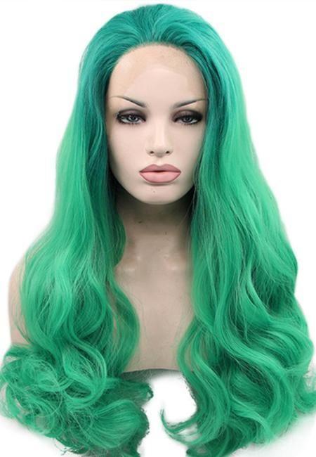 Lace Front Wig Manic Panic Electric Lizard Dark Green Wig With