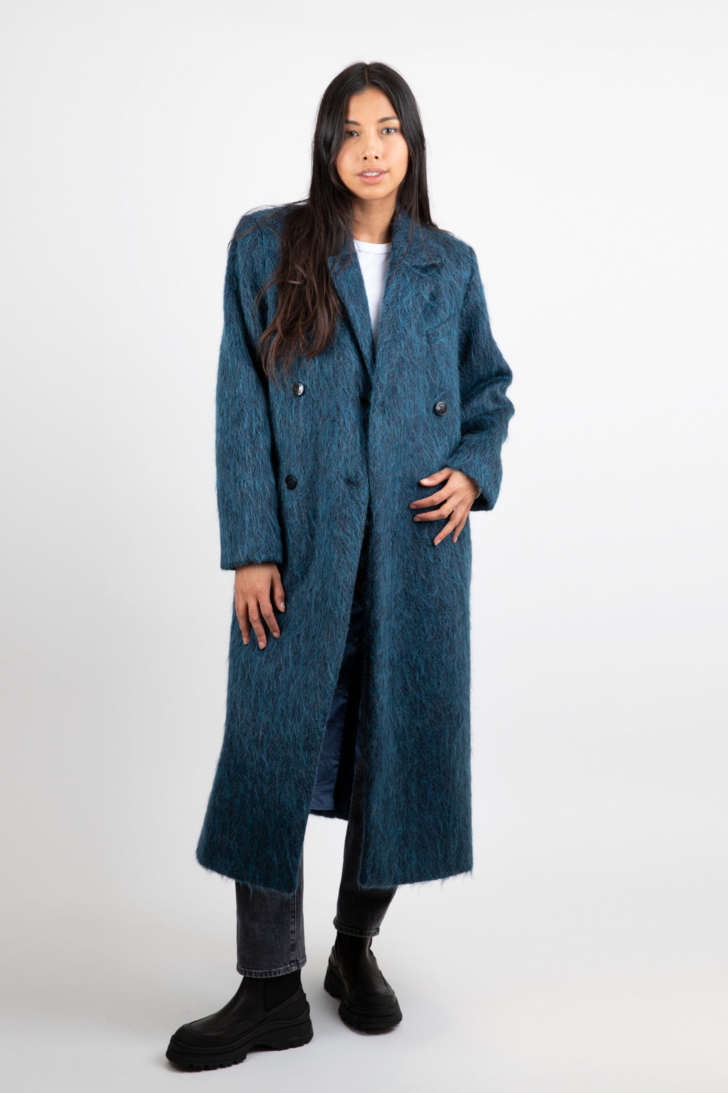 ganni oversized wool coat