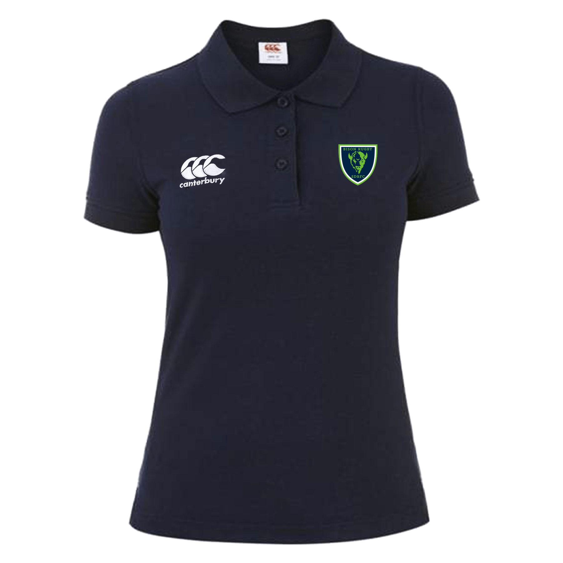 Bison Rugby Canterbury Women's Navy Waimak Rugby Polo