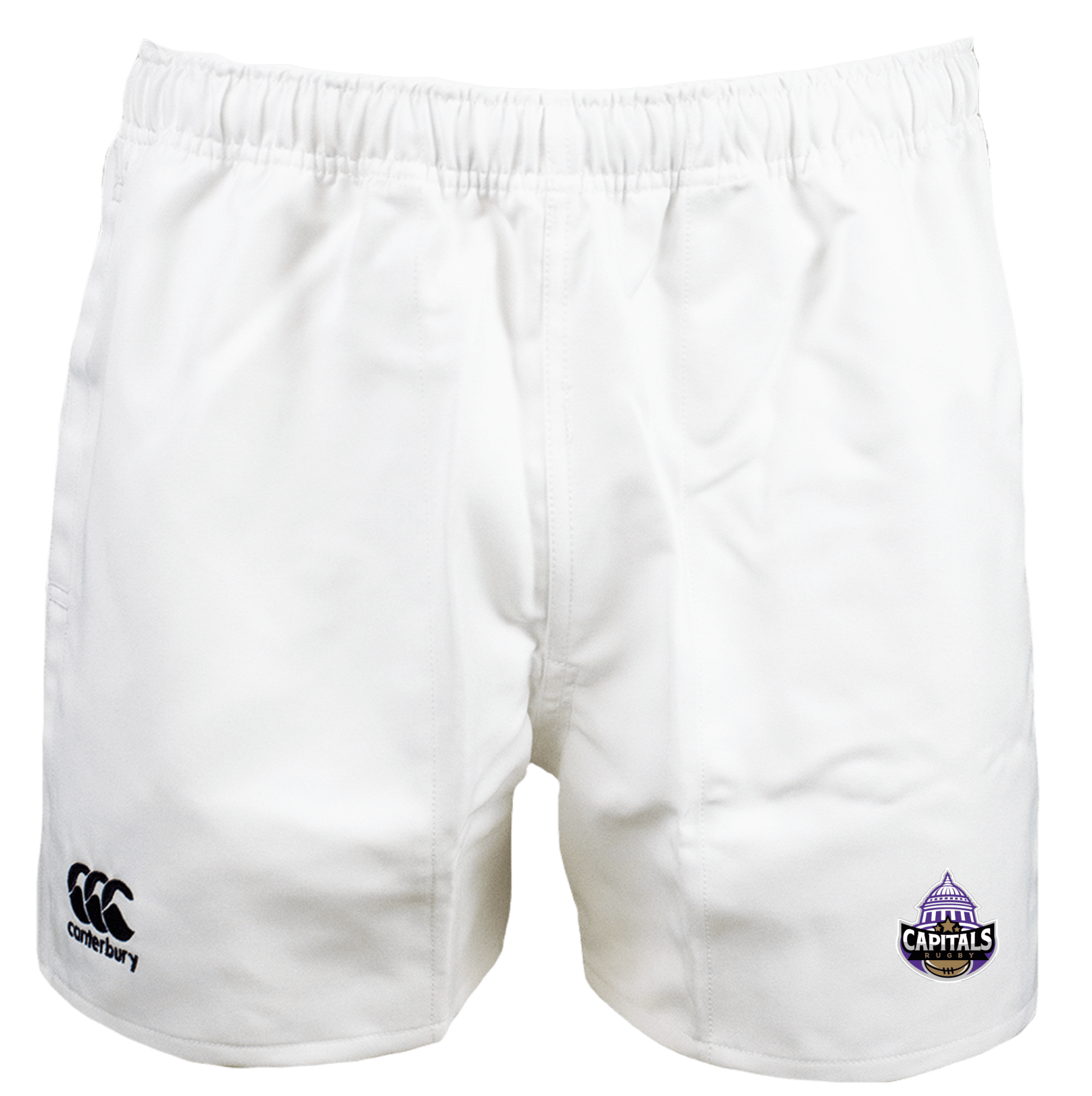 Capitals Rugby NC Canterbury White Professional Polyester Pocketed Rugby Shorts