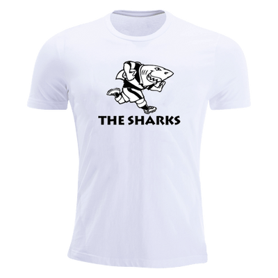 BLK MEN'S RUGBY UNION THE SHARKS 2015/2016 TRAINING SHIRT JERSEY MAILLOT  SIZE L