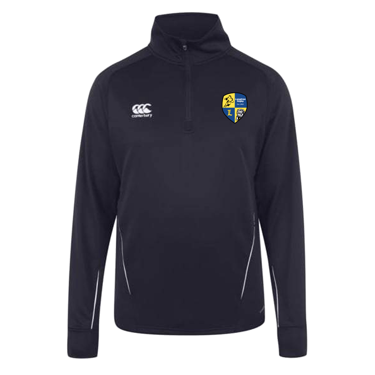 Langtree Rugby Club Canterbury Team 1/4 Zip Mid Layer Navy Rugby Training Top