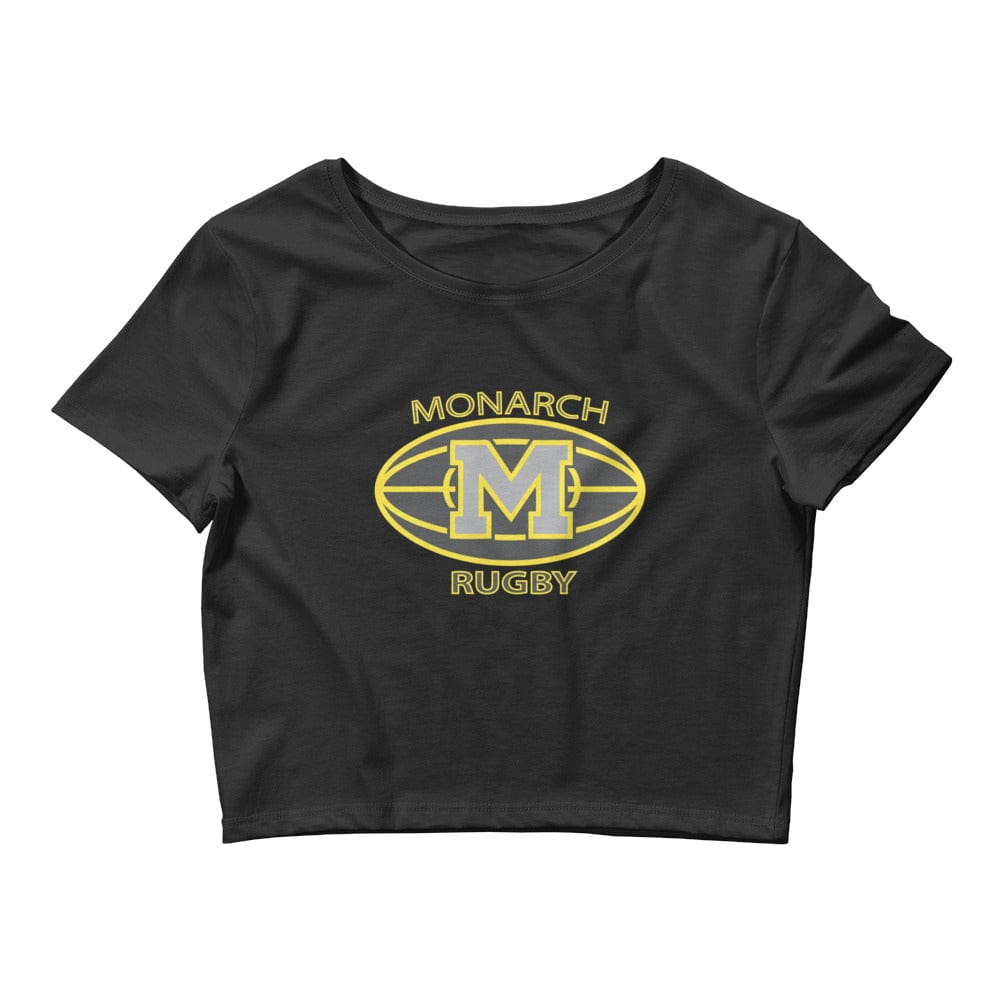 Monarch Rugby Womenâs Cropped Top In Black and White