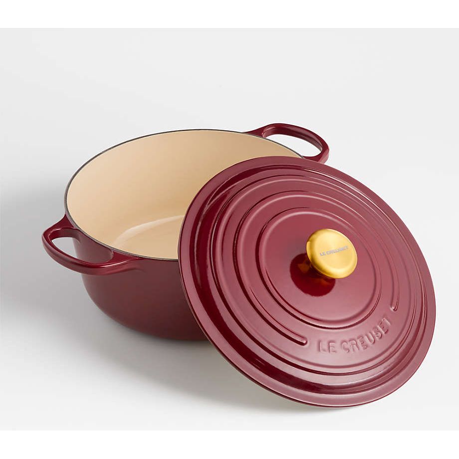 Le Creuset Enameled Cast Iron Signature Round Dutch Oven, 4.5 qt., Flame 