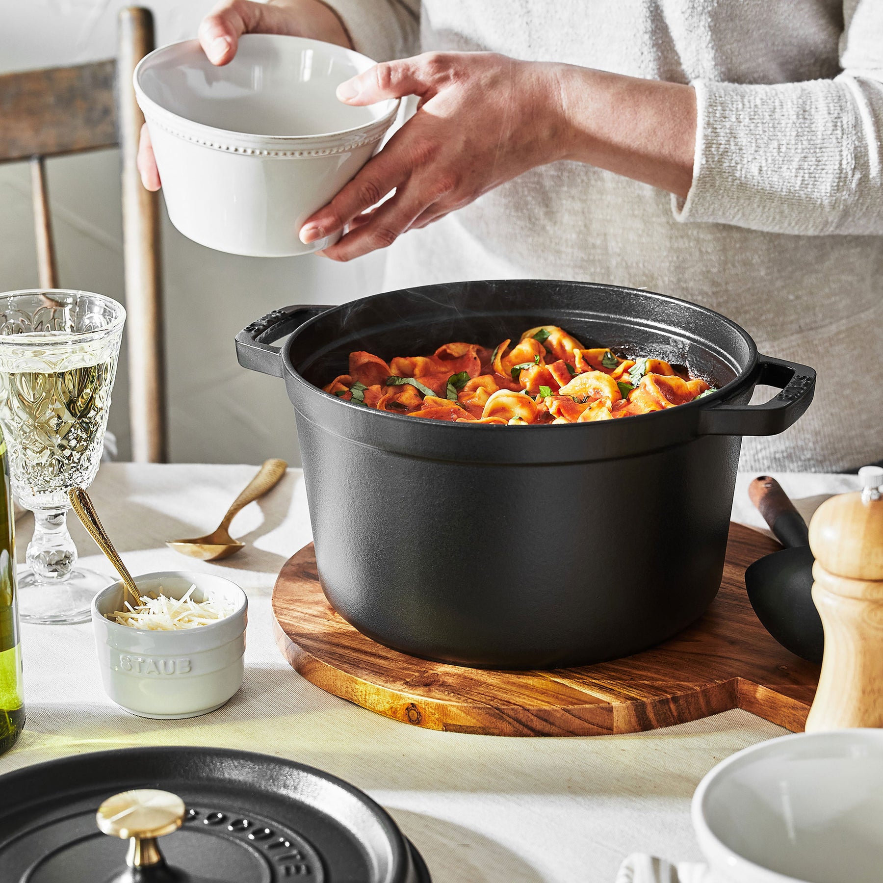 Staub Cast Iron 1.5-qt Tajine - Cream 