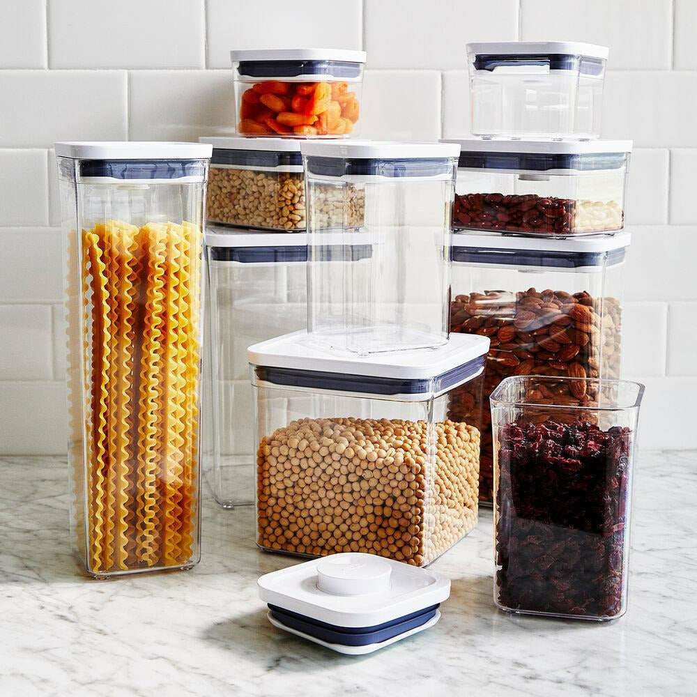 OXO Good Grips 2.3 Qt. Clear Square SAN Plastic Food Storage Container with  White POP Lid