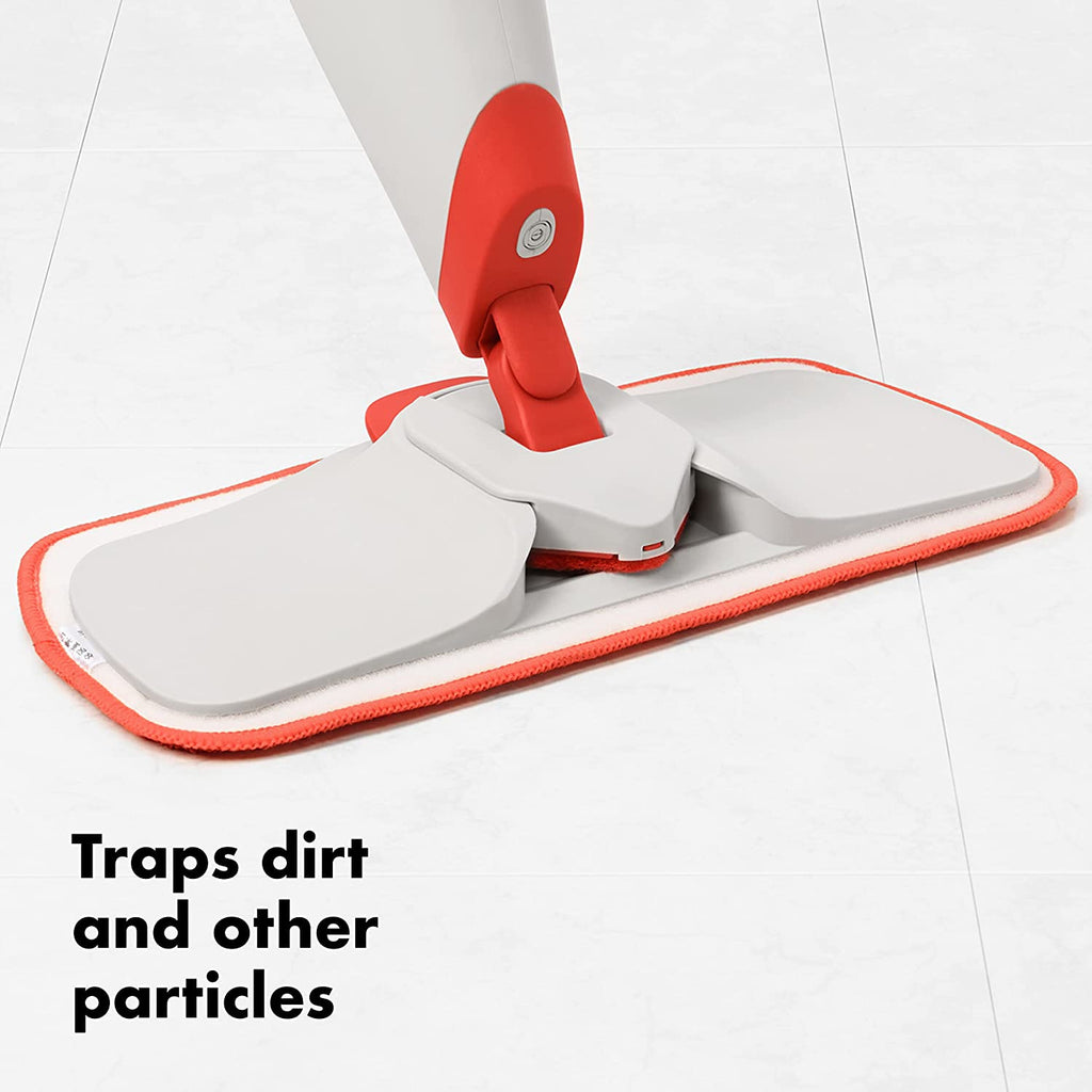 Microfiber Spray Mop with Slide-Out Scrubber