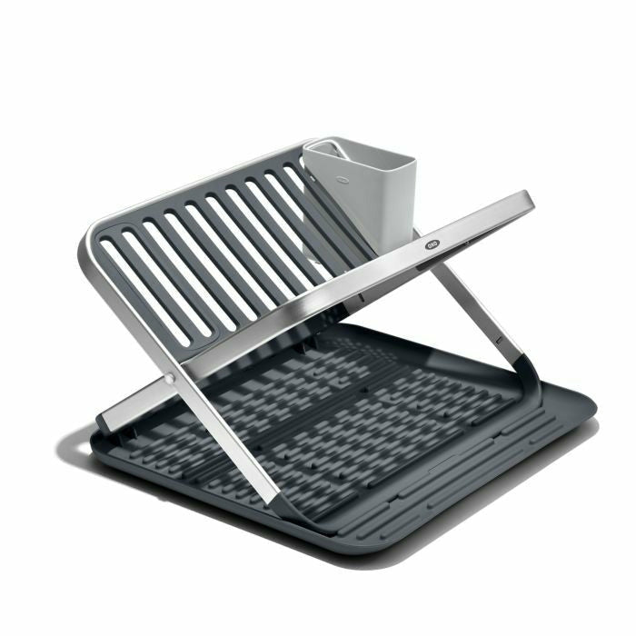  KitchenAid Large Capacity, Fully Size Self Draining Rust  Resistatant Satin Coated Dish Rack with Removable Flatware Caddy  20.47-Inch, Gray: Home & Kitchen