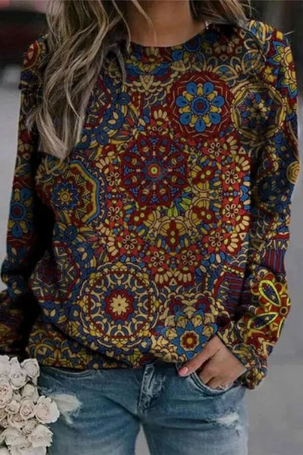 Fashion Casual Regular Print Sweatshirt – myfancywear