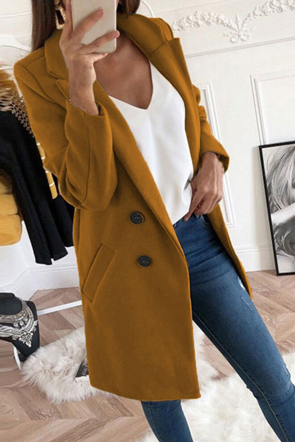 Casual Solid color Lapel Cotton Coat – myfancywear