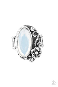 ANY DAISY NOW - WHITE OVAL OPALESCENT FLORAL RING