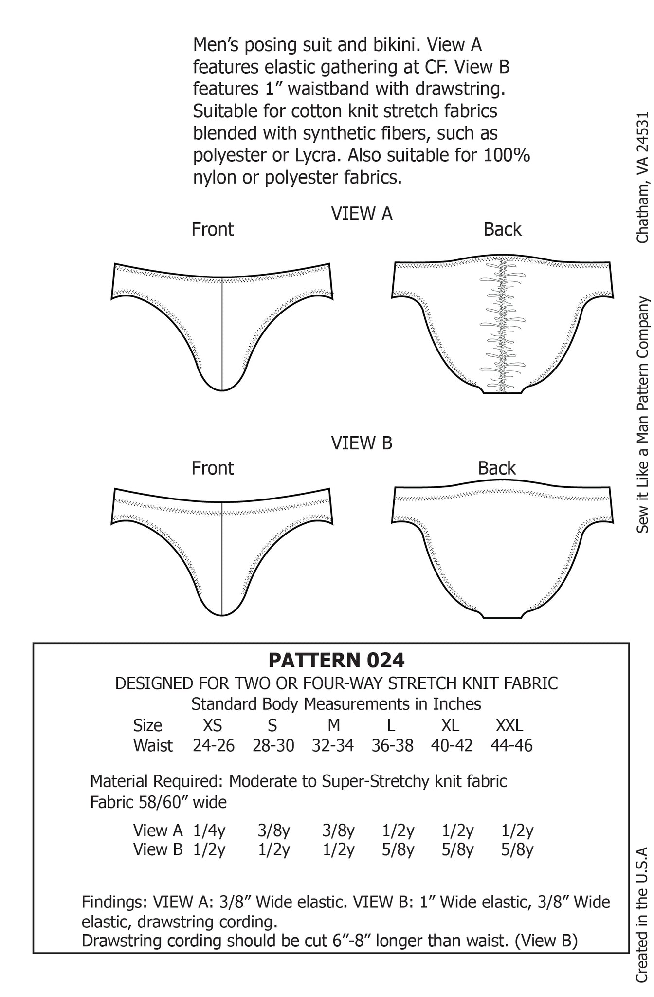 Mens Posing Suit / Bikini Sewing Pattern PDF Download (.zip file) – Sew ...