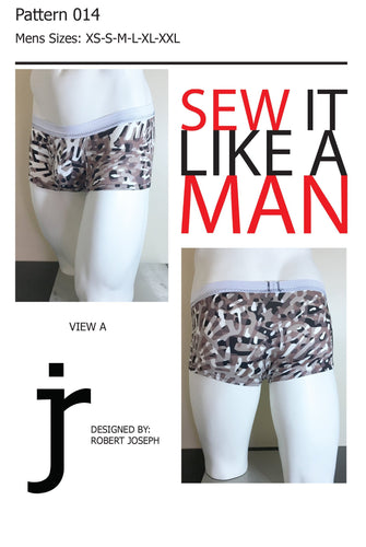 Men's Dual Pouch Boxer Brief Sewing Pattern PDF 