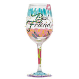 Lolita Best Friends Always Painted Wine Glass
