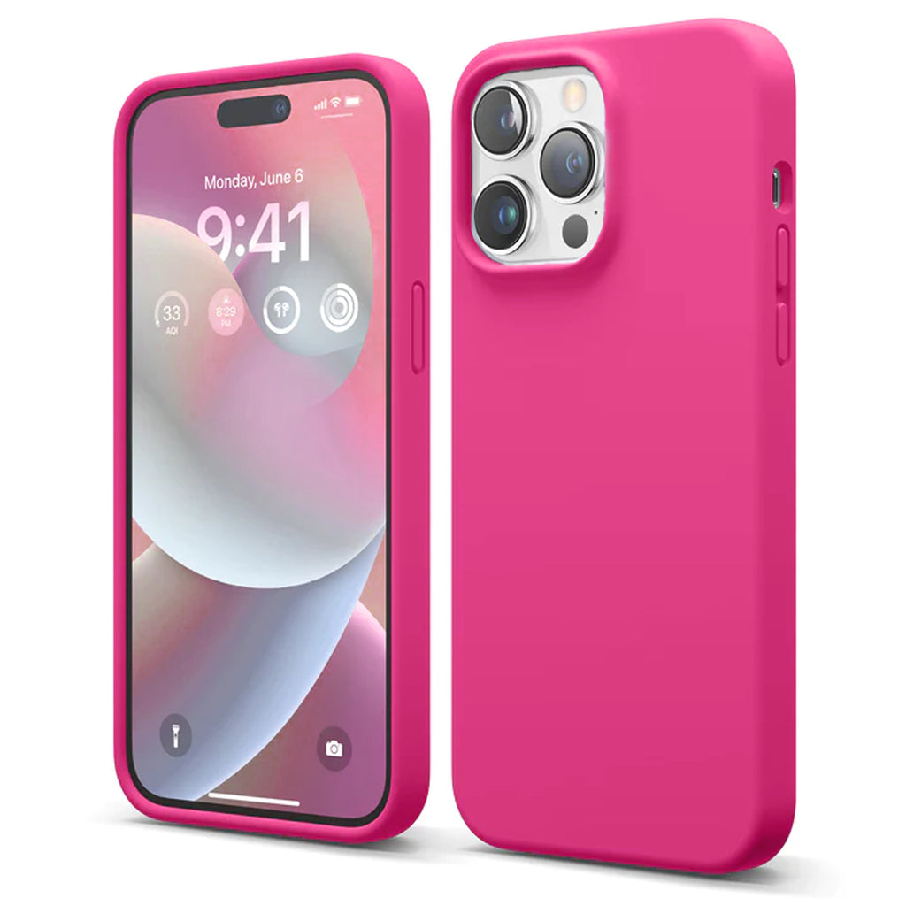 Hot Pink for iPhone 14 Pro Max Soft Silicone Case – Xsi Wireless