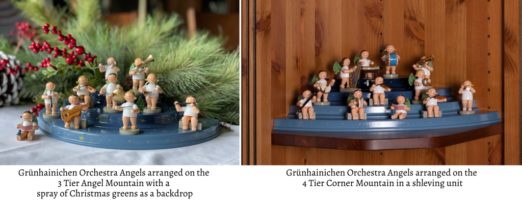 Wendt und Kuehn Canada - Orchestra Angel Miniature Figures displayed on Angel Mountains