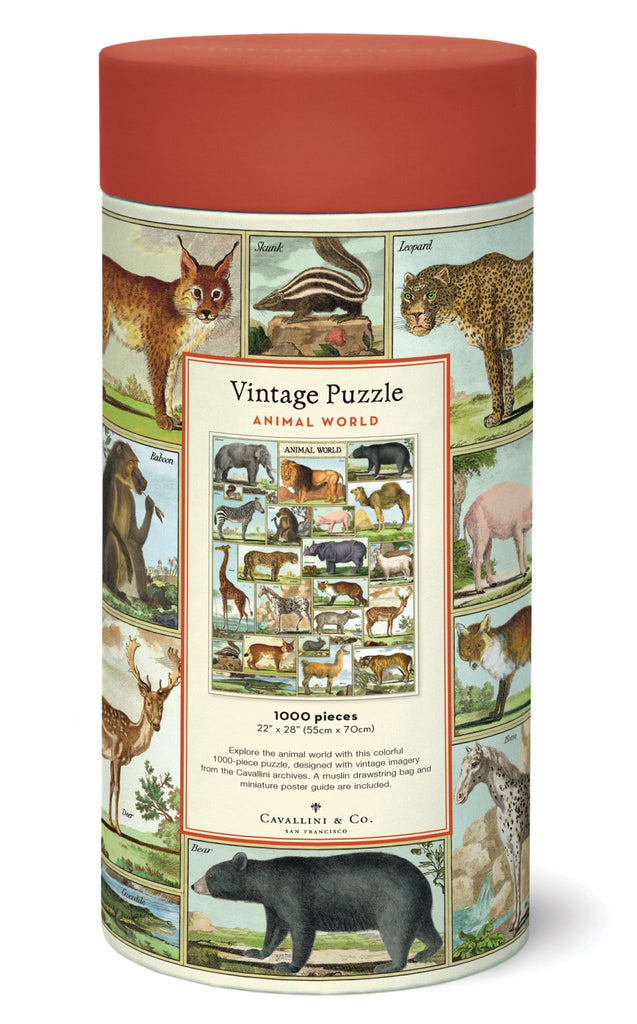 Cavallini Vintage Puzzle 1000 Piece Dogs