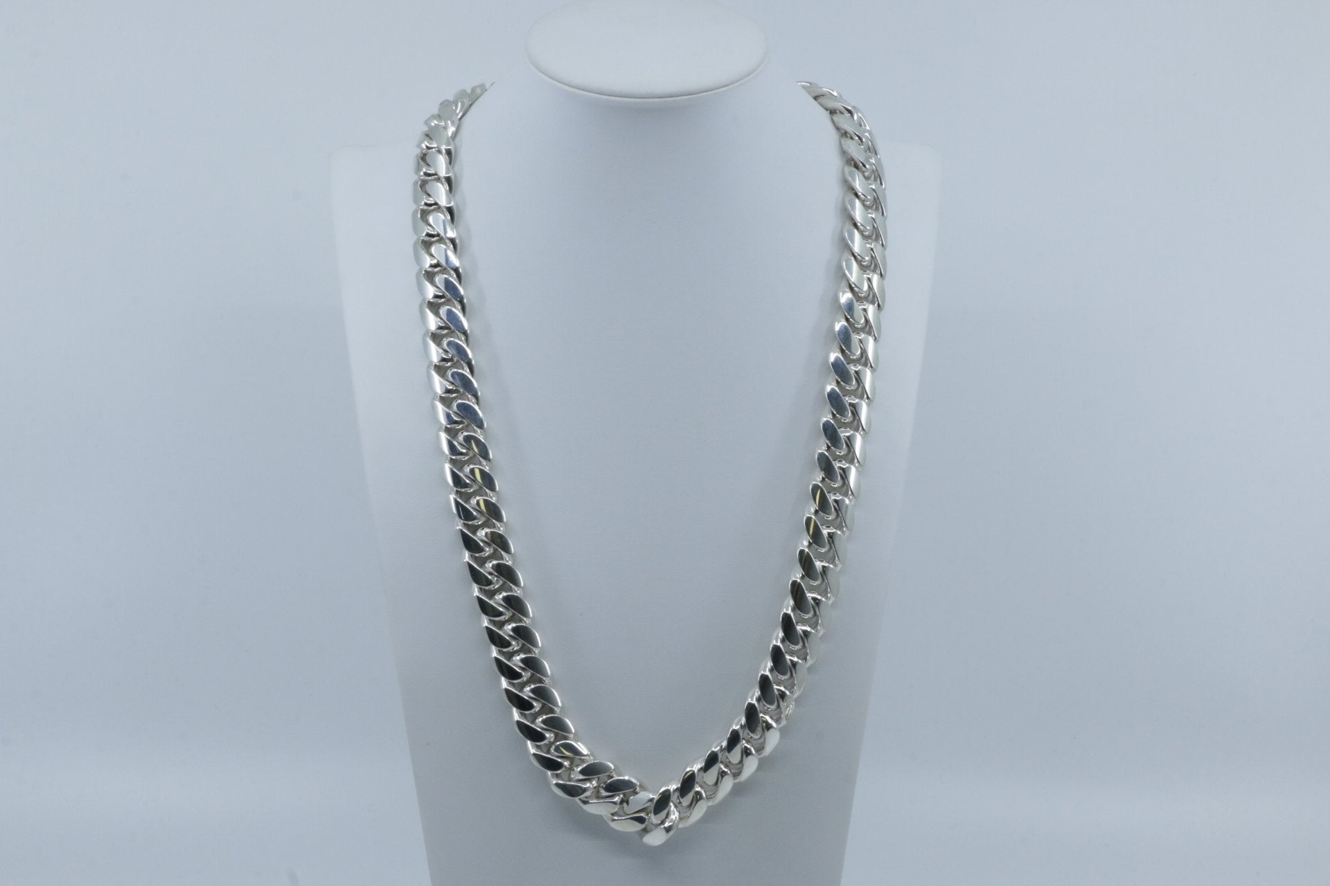 Genuine 925 Sterling Silver Miami Cuban Link Necklaces And Chains The Gold Superstore 