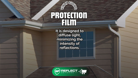 Film designed to diffuse light, minimizing the intensity of reflections