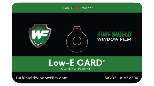 Closeup of the Low-E Card Coating Card by Turf Shield Window Film