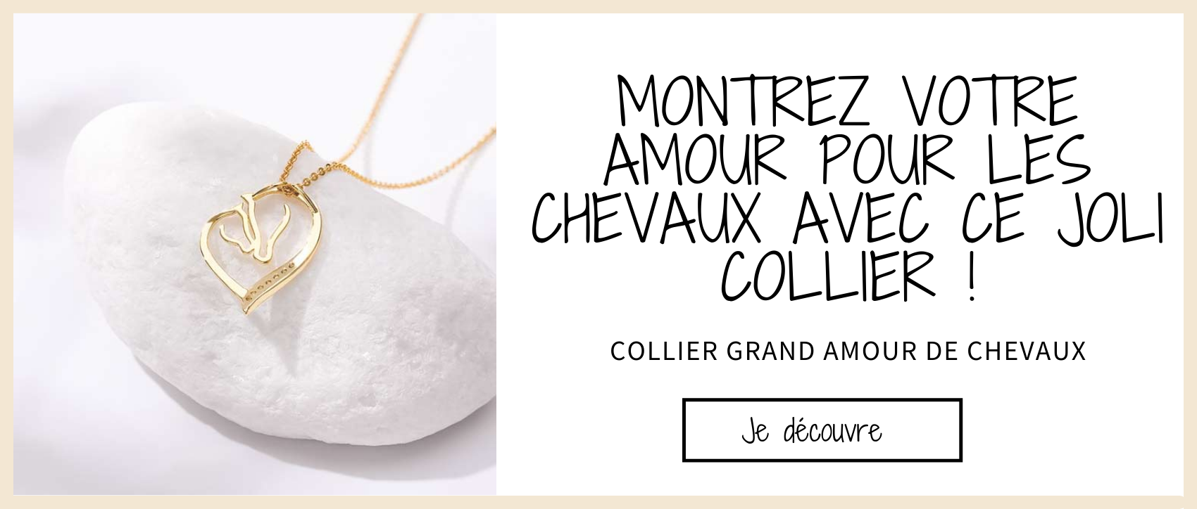 Bannière collier grand amour cheval