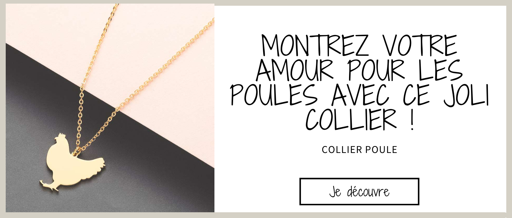 Bannière collier poule