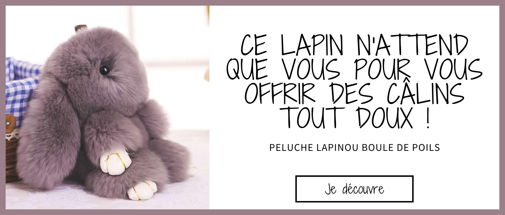 Bannière peluche lapin