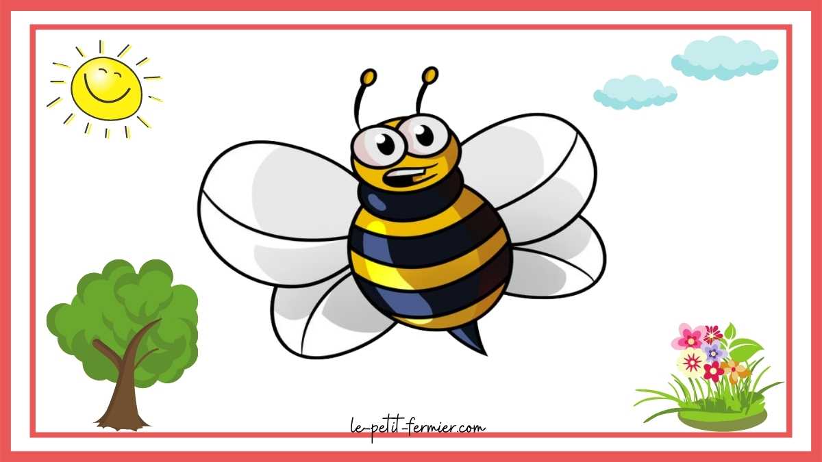 Comment dessiner une abeille facilement Étape 10 : Les couleurs de l'adorable abeille 🎨