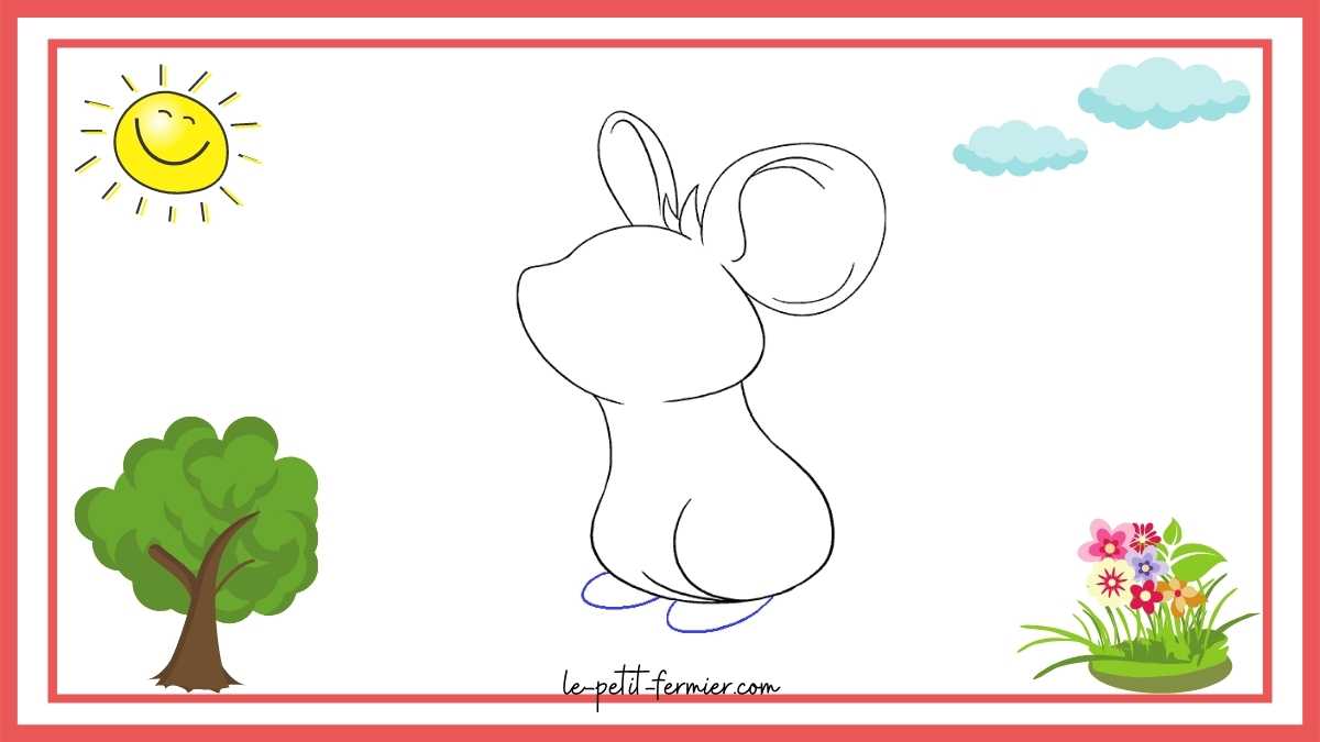 Comment dessiner une souris facilement Étape 6  Les petites jambes