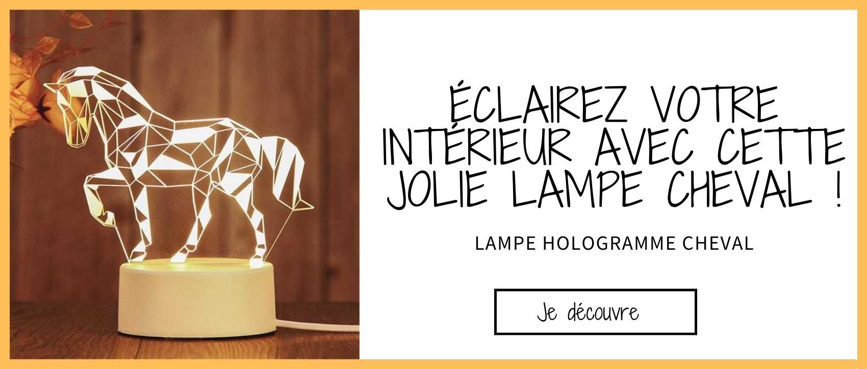 Lampe Cheval hologramme galop