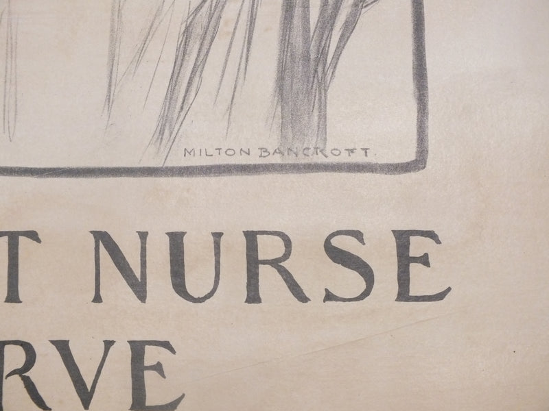 Wanted 25000 Student Nurses - Milton Bancroft 1918 Lithograph poster