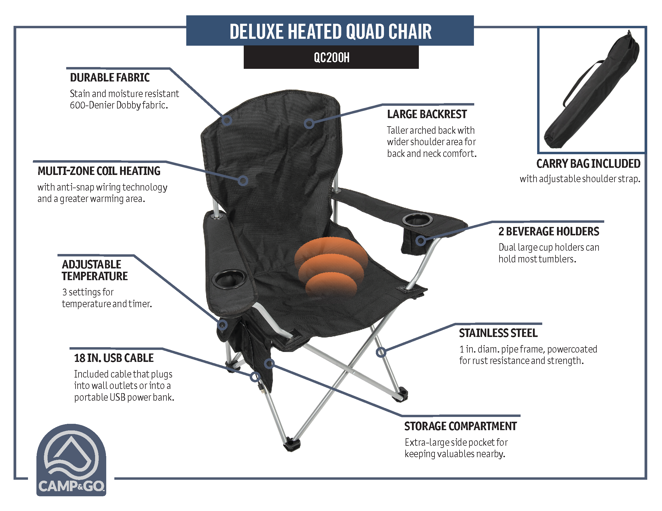 Heated Deluxe Quad Chair