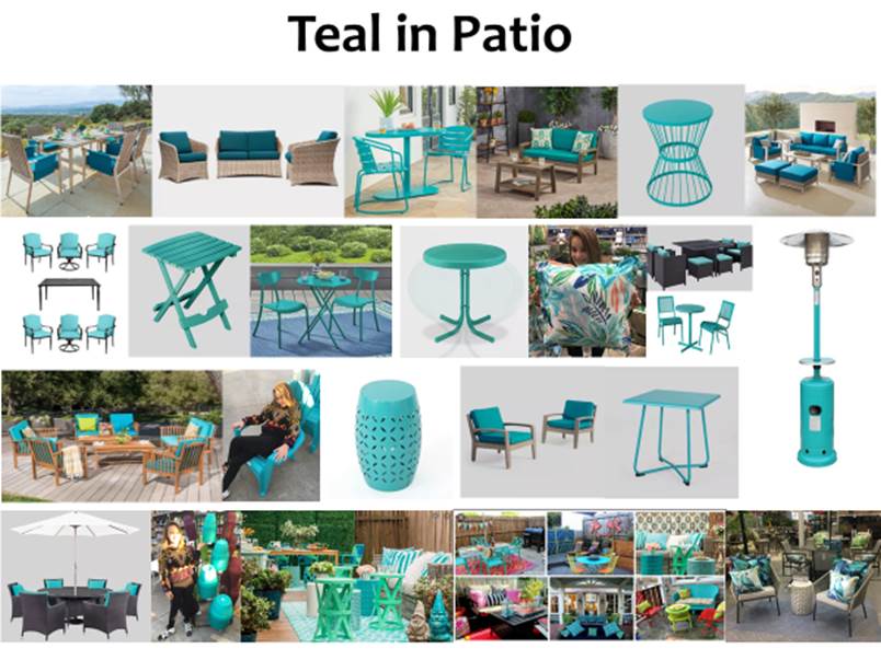 Teal in Patio