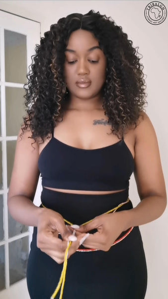 How to tie waist beads