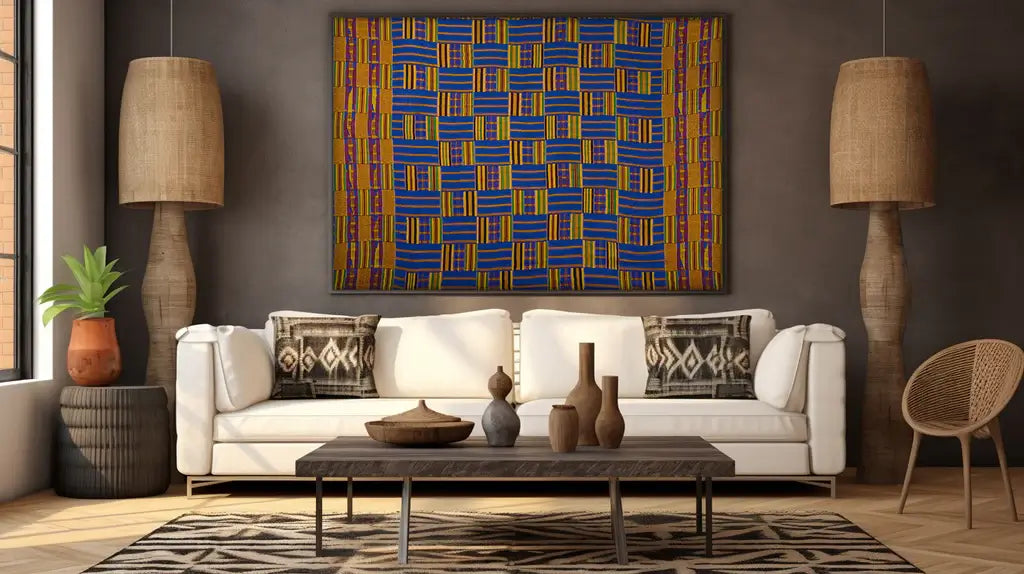 West African Kente Fabric, Wallpaper and Home Decor