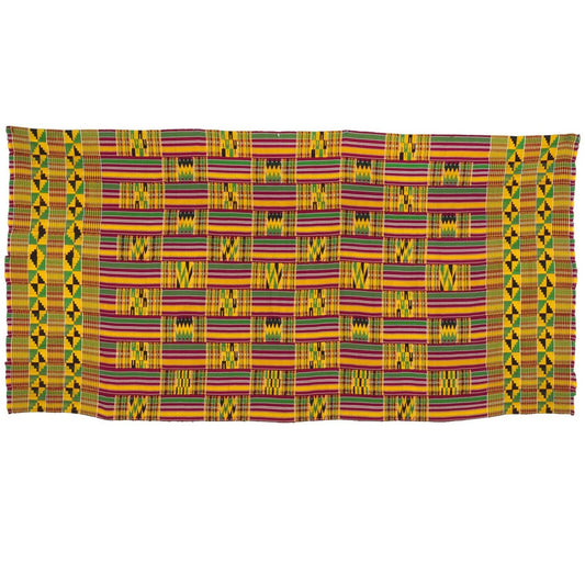 Rare African kente handwoven cloth fabric Ashanti Ghana FATHIA