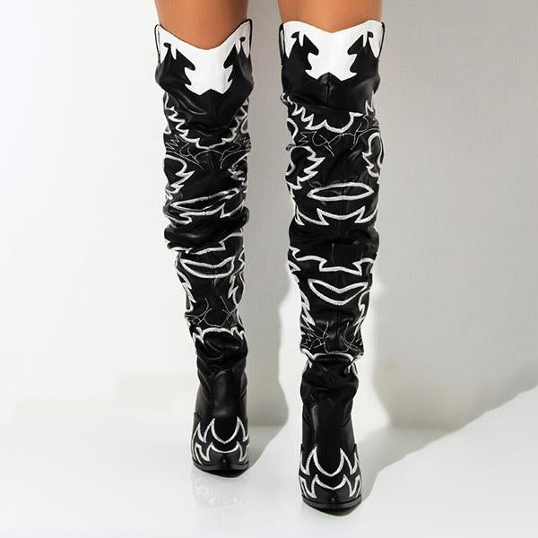 over the knee cowboy boots