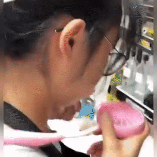a person brushing the teeth