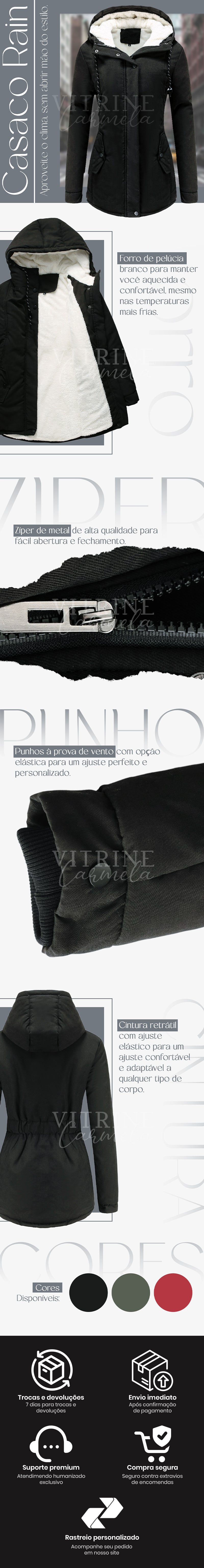 casaco de inverno feminino em promoção com frete grátis na vitrine carmela