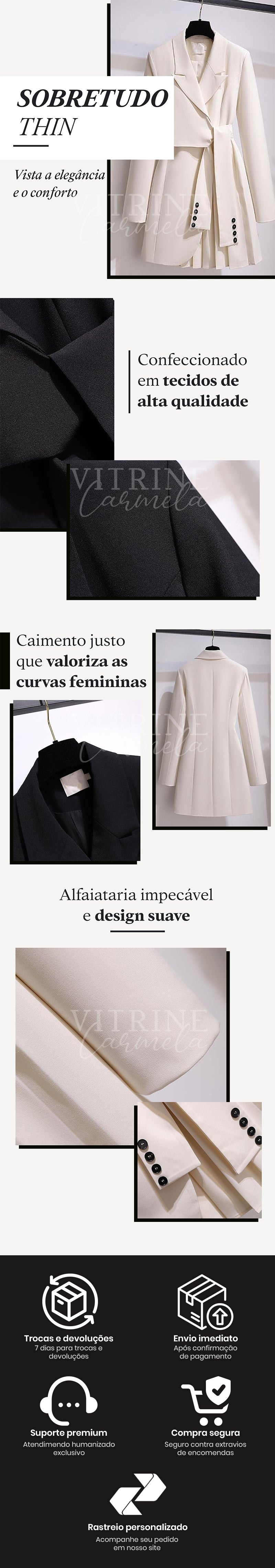 Sobretudo feminino em promoção com frete gratis