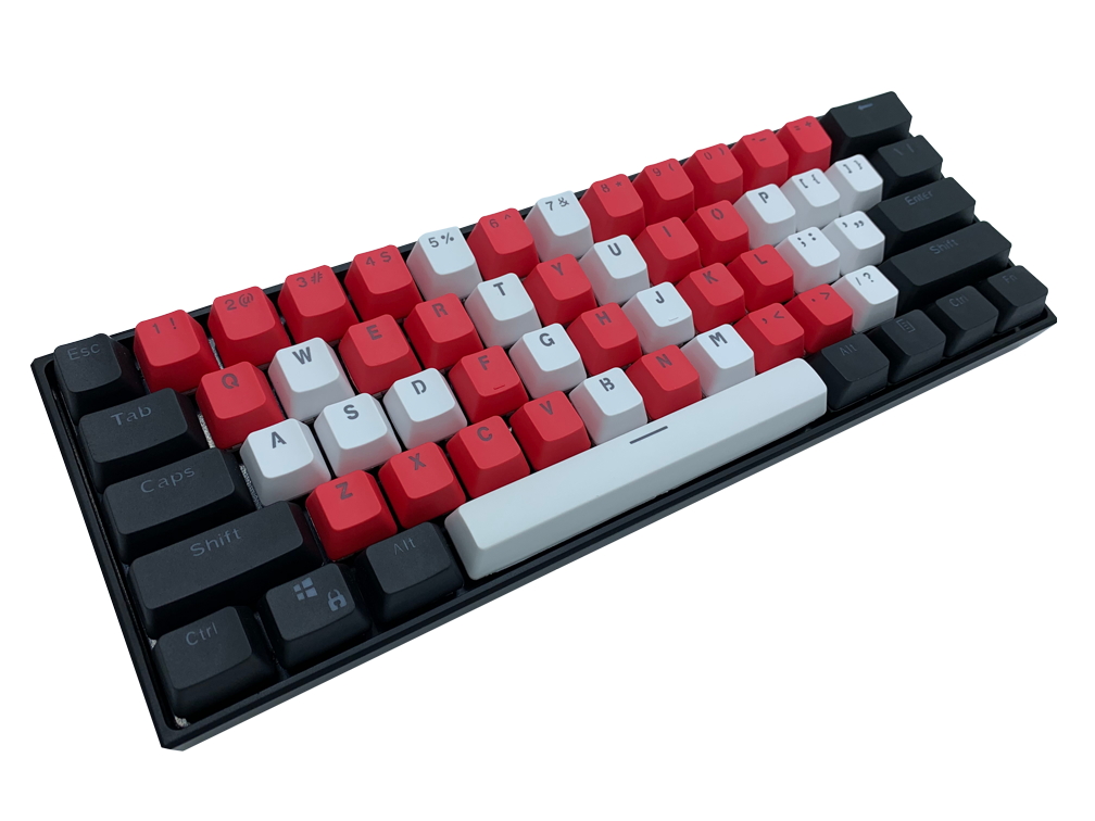 red accent keycaps