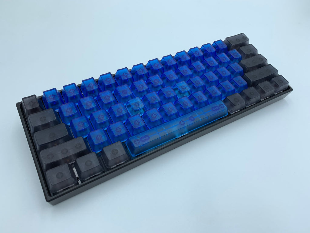 black and blue key caps