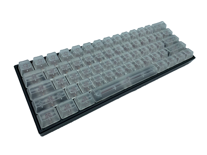 black translucent keycaps