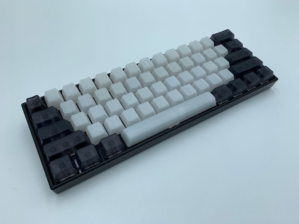 black and white keycaps 60