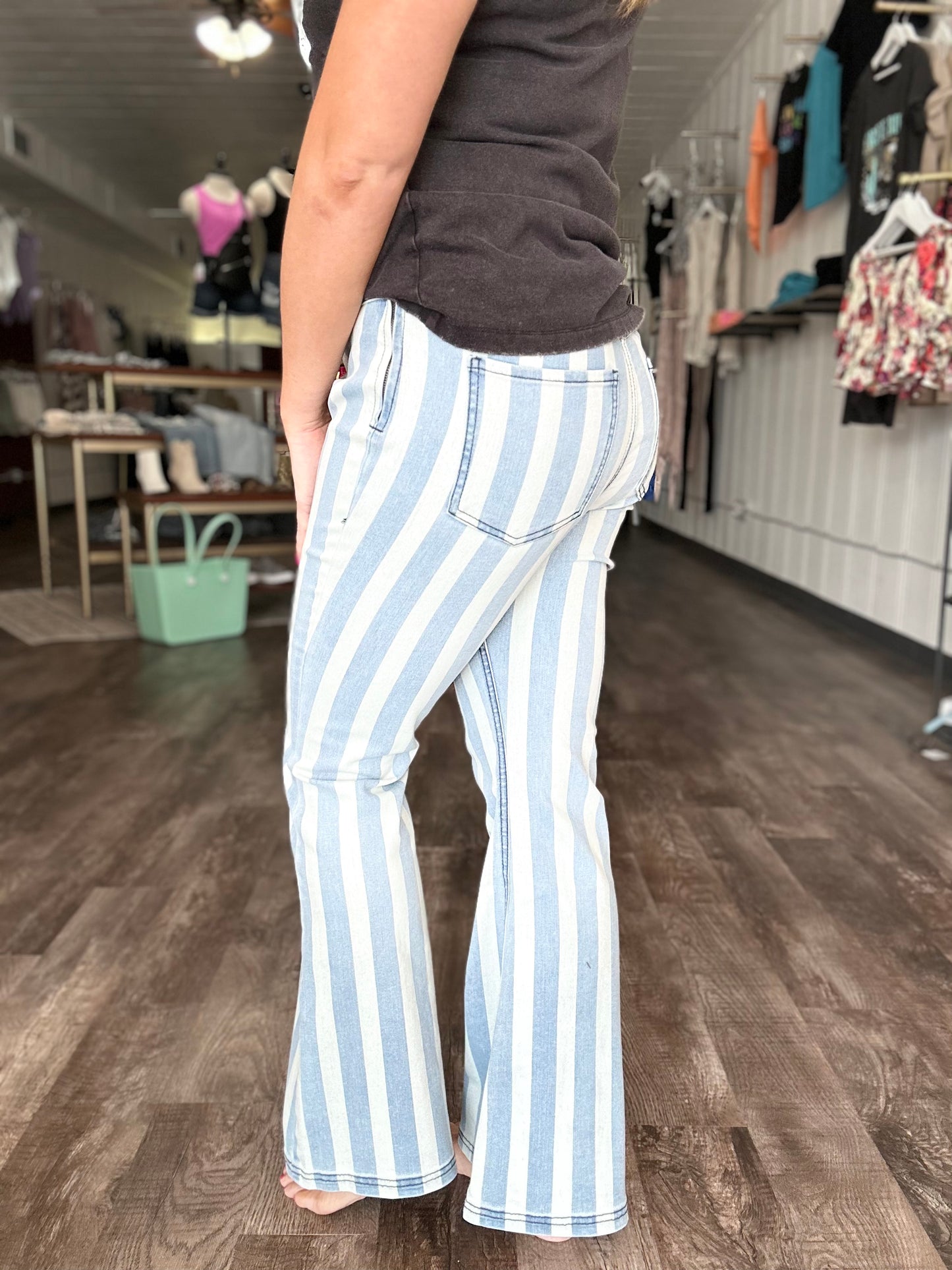 Rodeo Ready Striped Flares
