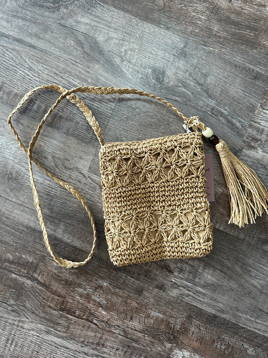 Woven Straw Crossbody - Khaki