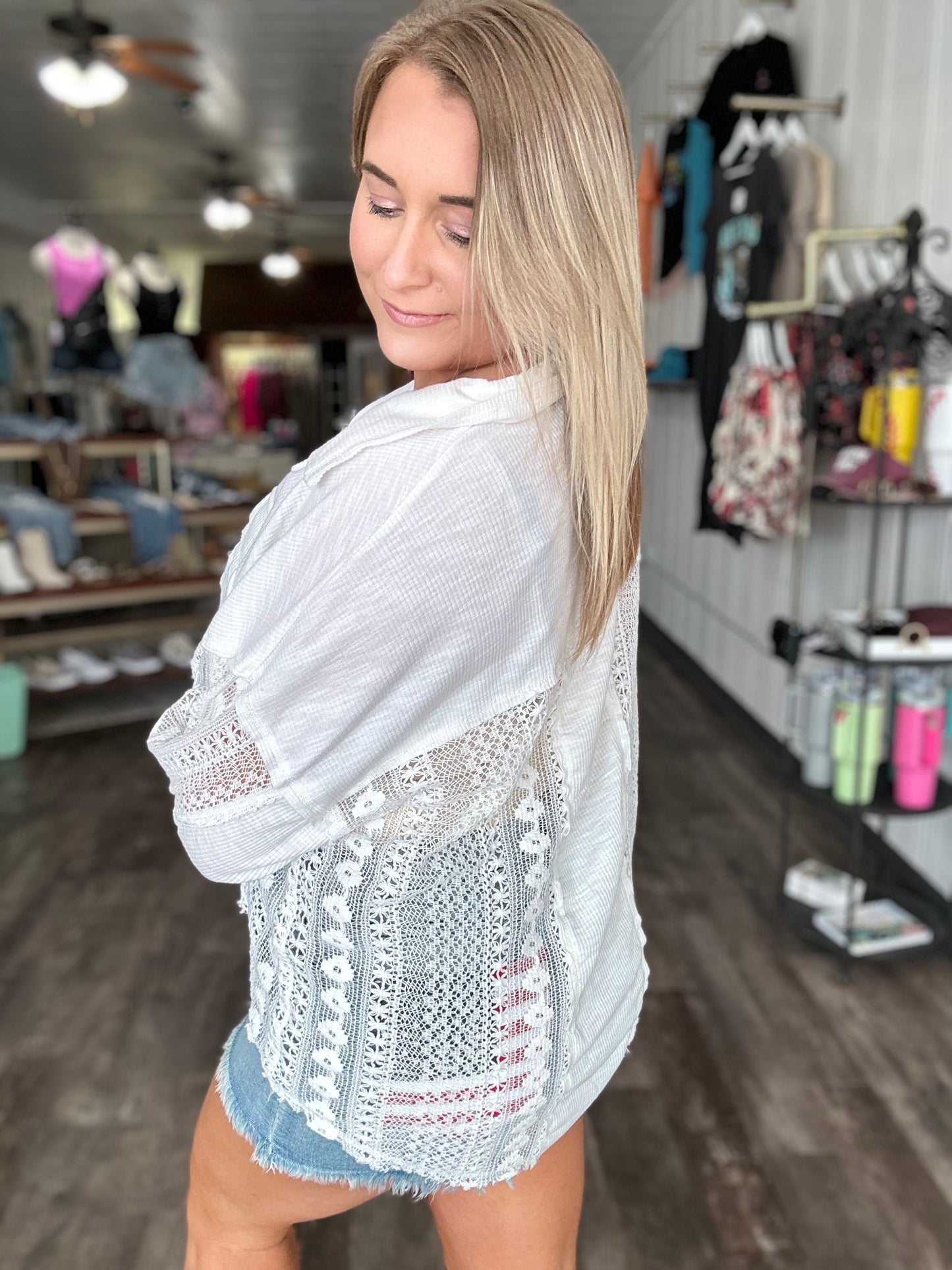 Nice & Breezy Lace Pullover