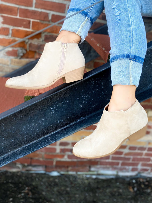 Suede Tan Booties *final sale*